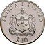 Samoa 10 Tala Olympic Games - Men's pommel horse 1993 Proof KM# 97 SAMOA I SISIFO FAAVAE I LE ATUA SAMOA $10 coin obverse
