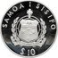 Samoa 10 Tala Comte de la Perouse 1994 Proof KM# 102 SAMOA I SISIFO FA AVAE I LE ATUA SAMOA $ 10 coin obverse