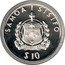 Samoa 10 Tala Tigris. Burning Tigris 1994 Proof KM# 95 SAMOA I SISIFO $10 FA'AVAE I LE ATUA SAMOA coin obverse