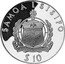 Samoa 10 Tala Edmond Halley 1995 Proof KM# 105 SAMOA I SISIFO $ 10 FA'AVAE I LE ATUA SAMOA coin obverse