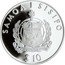 Samoa 10 Tala History of Seafaring. Jacob Le Maire 1996 Proof KM# 114 SAMOA I SISIFO $ 10 FA'AVAE I LE ATUA SAMOA coin obverse