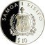 Samoa 10 Tala XXVII summer Olympic Games 2000 Proof KM# 129 SAMOA I SISIFO FAVAE I LE ATUA SAMOA $10 coin obverse
