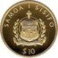 Samoa 10 Tala Mahatma Gandhi 2003 Proof KM# 140 SAMOA I SISIFO FAVAE I LE ATUA SAMOA $ 10 coin obverse