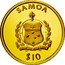 Samoa 10 Tala Tanumafili II Pope Benedict XVI 2006 Proof KM# 164 SAMOA $10 coin obverse
