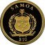 Samoa 10 Tala Marie Curie 2009 Proof KM# 213 SAMOA FA'AVAE I LE ATUA SAMOA $ 10 coin obverse