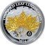 Samoa 10 Tala Maple leaves 2014 Proof KM# 274 THE GOLD LEAF COLLECTION 1 OZ .999 FINE SILVER MAPLE LEAVES 2014 coin reverse