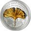 Samoa 10 Tala Ginkgo leaf 2014 Proof KM# 273 THE GOLD LEAF COLLECTION 1 OZ .999 FINE SILVER GINKGO LEAF 2014 coin reverse