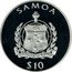Samoa 10 Tala Diana Princess of Wales 1998 Proof KM# 123 SAMOA FAVAE I LE ATUA SAMOA $ 10 coin obverse