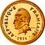 Vanuatu 100 Francs (New Hebrides. Piedfort with Essai) KM# PE11 RÉPVBLIQVE FRANÇAISE R JOLY 1974 coin obverse