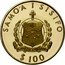 Samoa 100 Tala Summer Olympics in Moscow 1980 KM# 37 SAMOA I SISIFO FAAVAE I LE ATUA SAMOA $ 100 coin obverse