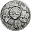 Vanuatu 100 Vatu Raccoon Family 2013 Proof, Matte KM# 91 RACCOON 2013 coin reverse