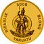 Vanuatu 100 Vatu (Barack Obama) 2009 RIPABLIK BLONG VANUATU LONG GOD YUMI STANAP PM coin obverse