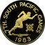 Samoa 1000 Tala South Pacific Games 1983 Proof KM# 56 7TH. SOUTH PACIFIC GAMES ER 1983 coin reverse
