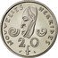Vanuatu 20 Francs New Hebrides. Essai 1967  KM# E3 NOUVELLES HÉBRIDES 20 F coin reverse