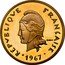 Vanuatu 20 Francs (New Hebrides. Piedfort with Essai) KM# PE8 RÉPVBLIQVE FRANÇAISE R JOLY 1967 coin obverse