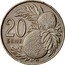 Samoa 20 Sene Tanumafili II 1974 KM# 16 20 SENE JB coin reverse