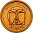 Vanuatu 20 Vatu Vitruvian Man 2013 Proof KM# 78 VITRUVIAN MAN 20 VATU coin reverse