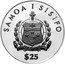 Samoa 25 Tala Kon-Tiki 1986 Proof KM# 62 SAMOA I SISIFO FAAVAE I LE ATUA SAMOA $25 coin obverse
