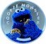 Samoa 5 Dollars Sesame Street. Cookie Monster 2021  Prooflike COOKIE MONSTER 1OZ PURE .999 AG TM AND ©2020 SESAME WORKSHOP coin reverse