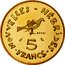 Vanuatu 5 Francs New Hebrides. Essai 1970  KM# E6 NOUVELLES - HÉBRIDES ESSAI 5 FRANCS coin reverse