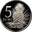 Samoa 5 Sene Tanumafili II 1974 Proof KM# 14a 5 SENE coin reverse