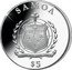 Samoa 5 Tala Seventh Commandment 2012 Proof KM# 264 SAMOA $5 coin obverse