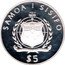 Samoa 5 Tala First Pacific Class Locomotive 2007 Proof KM# 179 SAMOA I SISIFO $5 coin obverse