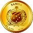 Samoa 50 Tala (Californian Gold Rush) FA'AVAE I LE ATUA SAMOA 0.5 G AU .9999 $50 TALA SAMOA coin obverse