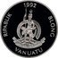Vanuatu 50 Vatu XXV Summer Olympic Games in Barcelona. Canoeing 1992 Proof KM# 14 RIPABLIK 1992 BLONG VANUATU LONG GOD YUMI STANAP coin obverse