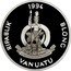 Vanuatu 50 Vatu Louis Antoine de Bougainville 1994 Proof KM# 21 RIPABLIK 1994 BLONG VANATU LONG GOD YUMI STANAP coin obverse