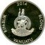 Vanuatu 50 Vatu (Charlemagne) KM# 119 RIPABLIK 2014 BLONG LONG GOD YUMI STANAP VANUATU coin obverse