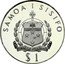 Samoa Tala Tanumafili II Commonwealth Games 1974 Proof KM# 18a SAMOA I SISIFO FAAVAE I LE ATUA SAMOA $ 1 coin obverse