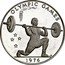 Samoa Tala Tanumafili II Weightlifting 1976 Proof KM# 22a OLYMPIC GAMES JB 1976 coin reverse
