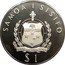 Samoa Tala Tanumafili II Silver Jubilee 1977 Proof KM# 24a SAMOA I SISIFO $ 1 coin obverse