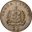 Samoa Tala Lindbergh flight 1977 KM# 26 SAMOA I SISIFO FAAVAEILE ATUA SAMOA $1 coin obverse