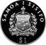 Samoa Tala Queen Mother 1995 KM# 111 SAMOA I SISIFO FA'AVAE I LE ATUA SAMOA $1 coin obverse