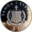 Samoa Tala Tanumafili II Charles Lindbergh 1977 Proof KM# 26a SAMOA I SISIFO FAAVAEILE ATUA SAMOA $1 coin obverse