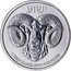 Niue Two Dollars (Elizabeth II Ram of Calvary) ישוע 1 TROY OUNCE .9999 FINE SILVER coin reverse