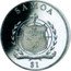 Samoa 1 Tala (25 Years of Reunification) SAMOA $1 FA'AVAE I LE ATUA SAMOA coin obverse