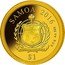 Samoa 1 Tala (Athena) SAMOA 2016 FA'AVAE I LE ATUA SAMOA 0.5 G AU 585 $1 coin obverse