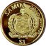 Samoa 1 Tala Pearl Harbour 75th Anniversary 2016 SAMOA 2016 FA'AVAE I LE ATUA SAMOA 0.5 G AU 585 $1 coin obverse