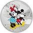 Niue Ten Dollars Charles III Mickey & Minnie 2023  Proof 3 OZ 999 FINE SILVER © DISNEY coin reverse
