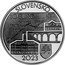 Slovakia 10 Euro 150th years of the opening of the steam railway between Bratislava & Trnava 2023 (Mk) BRATISLAVA TRNAVA 10 EURO 2023 SLOVENSKO coin obverse