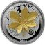 Samoa 10 Tala (3D Chestnut) THE GOLD LEAF COLLECTION 2014 1 OZ 999 FINE SILVER CHESTNUT LEAF coin reverse