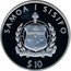 Samoa 10 Tala Parrot Finch 2003 SAMOA I SISIFO FAVAE ILE ATUA SAMOA $10 coin obverse