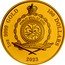 Niue 100 Dollars (Charles III Tiger Shark) 1OZ 9999 GOLD 100 DOLLARS PUBLIC SEAL OF NIUE ATUA NIUE TUKULAGI 2023 coin obverse