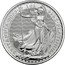 UK 100 Pounds (Charles III) BRITANNIA 2023 1 OZ 999.5 PLATINUM DECUS ET TUTAMEN NATHAN coin reverse
