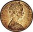 New Zealand 2 Cents (Elizabeth II 2nd portrait - Planchet Error) ELIZABETH II NEW ZEALAND coin obverse