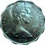 New Zealand 20 Cents (Kiwi. Planchet Error) ELIZABETH II NEW ZEALAND 1975 coin obverse