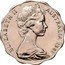 Australia 20 Cents (Platypus- Elizabeth II 2nd portrait - Planchet Error) ELIZABETH II AUSTRALIA 1981 coin obverse
